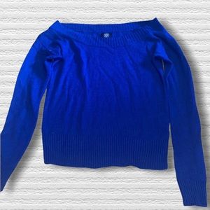 AE Royal Blue Off Shoulder Sweater Size M